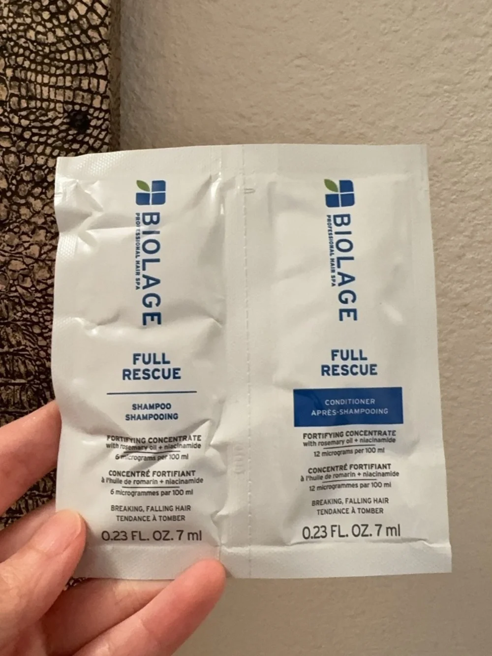 Biolage FULL RESCUE Shampoo & Conditioner 0.23 fl. oz/ 7 mL Samples*2